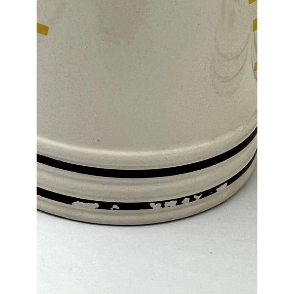 Vintage Ceramic MCM Set of 4 Canisters. Cream Brown and Yellow - Picture 12 of 14